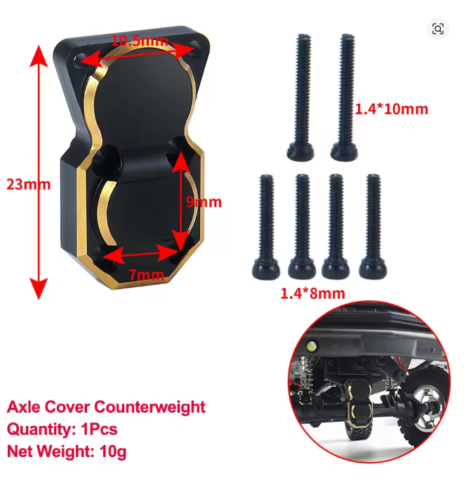 AXIAL SCX24 Axle cover counterweight