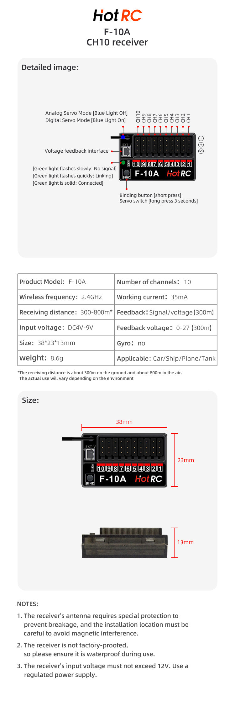 10ch transmitter and receiver