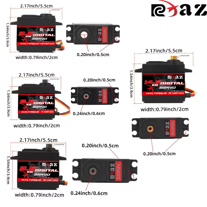RC Servo  180° Metal Gear 3.5-24kg