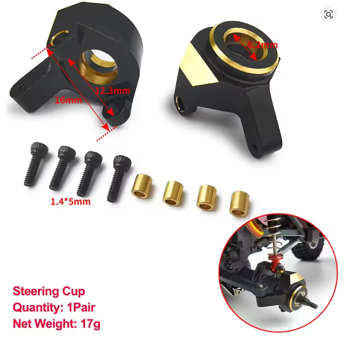 AXIAL SCX24 STEERING CUP BLACK