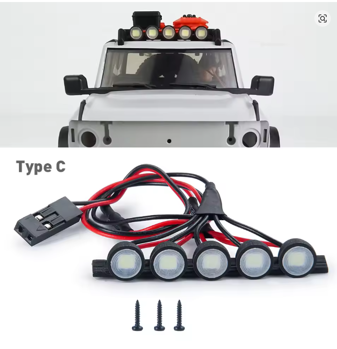 AXIAL SCX24 Bronco led bar on the roof