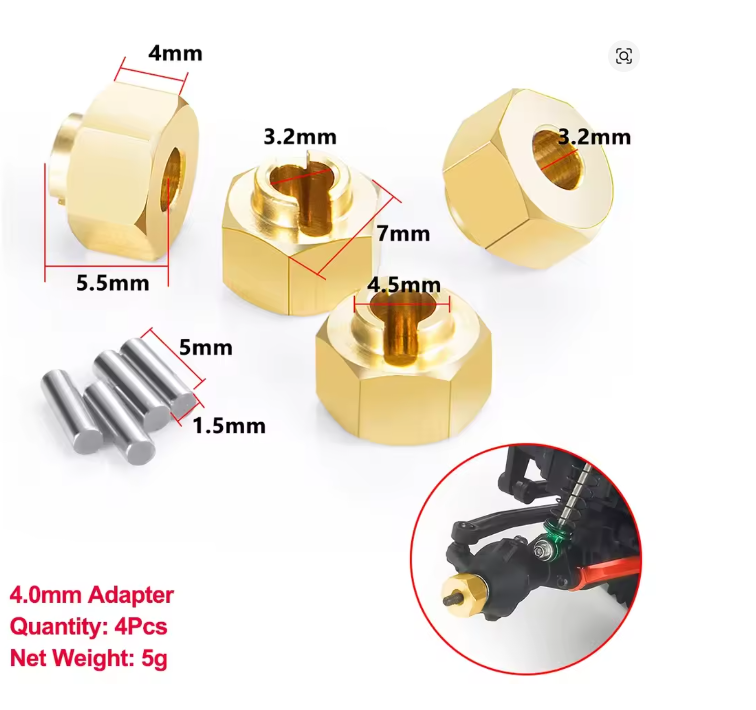 AXIAL SCX24 light upgrade counterweight adapter